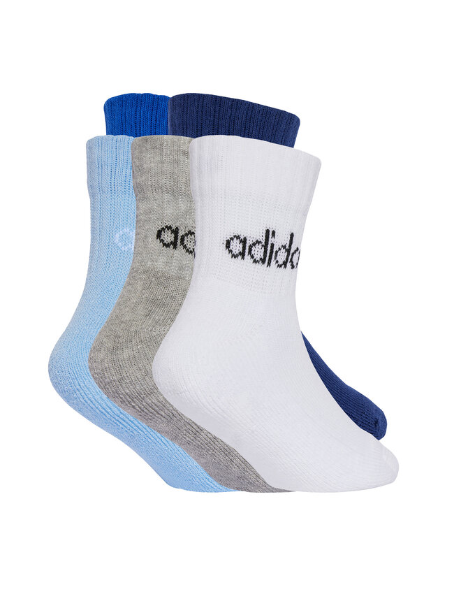 adidas Zestaw 5 par wysokich skarpet dziecięcych adidas Kids Lin Ank 5P JF8542 Kolorowy