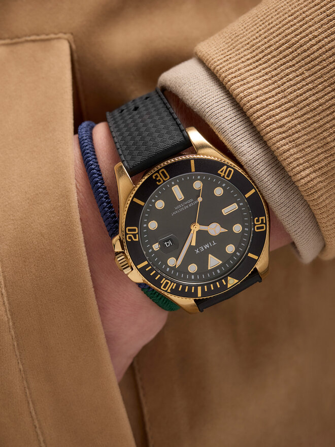 Timex Ρολόι Timex Harborside Coast TW2Y05300 Χρυσό