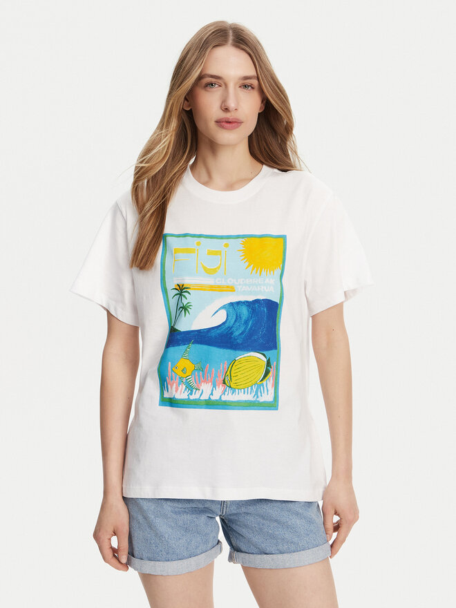 Roxy Roxy Marškinėliai ERJZT05899 Balta Relaxed Fit