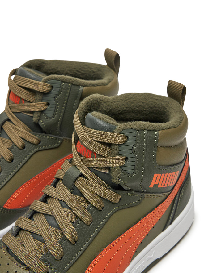 Puma Сникърси Puma Rebound V6 Mid Wtr Jr 394685 05 Каки