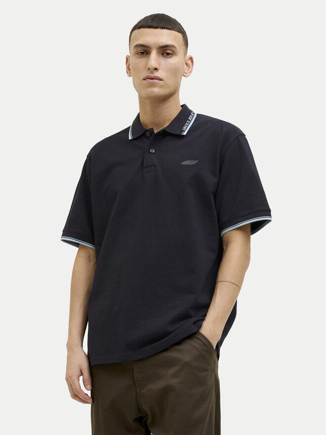 Jack&Jones Jack&Jones Pólóing Pacer 12273303 Fekete Regular Fit