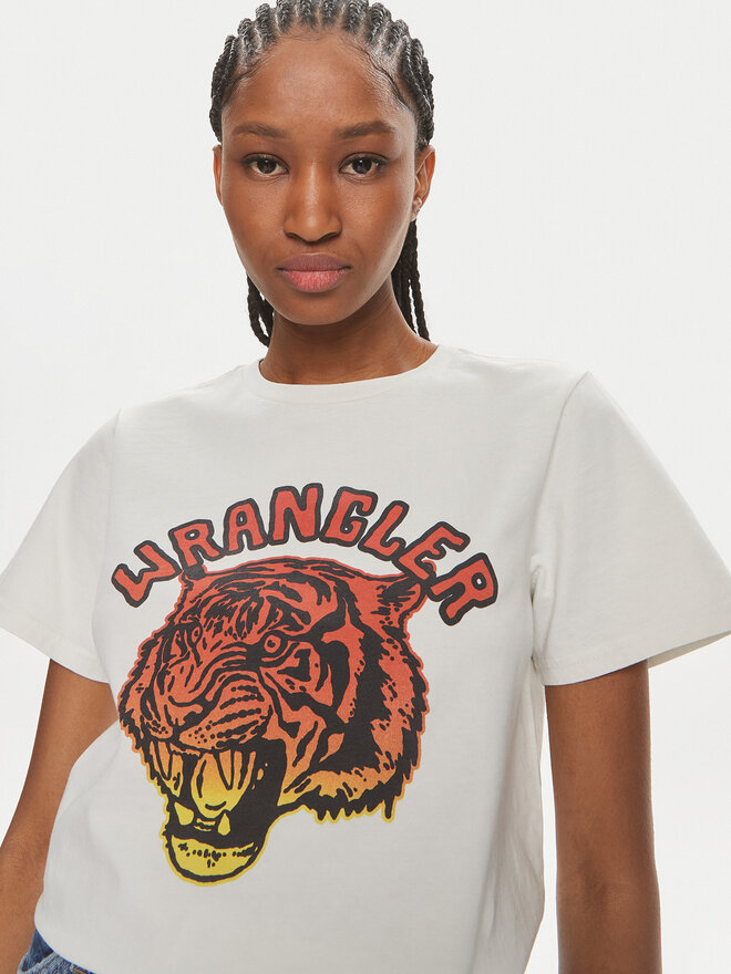 Wrangler Wrangler Camiseta 112350282 Blanco Regular Fit