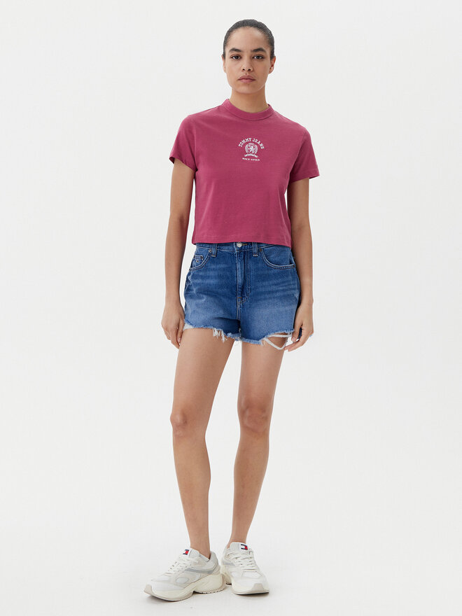 Tommy Jeans Tommy Jeans Marškinėliai Varsity DW0DW20317 Rožinė Regular Fit