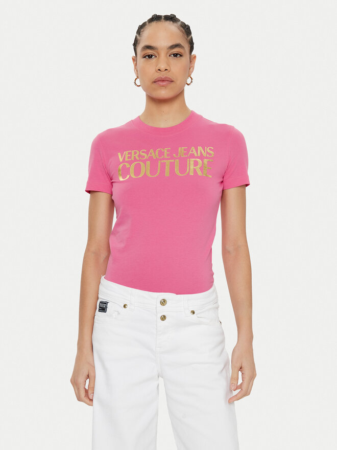 Versace Jeans Couture Versace Jeans Couture Camiseta 78HAHT01 Rosa Regular Fit