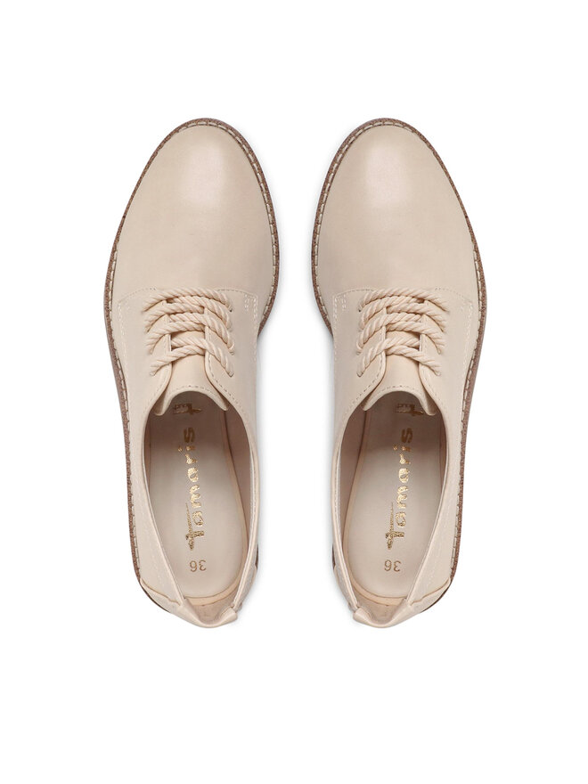 Tamaris Oxford Schuhe Tamaris 1-23201-28 Beige