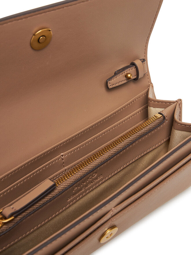PINKO Kabelka PINKO Love Tiny Brids Wallet C AI 25-26 PCPL 103765 A0F1 Béžová