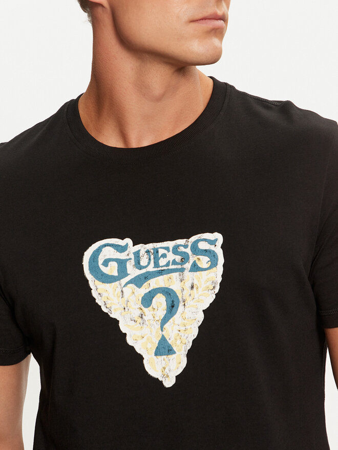 Guess Guess Camiseta M4BI44 I3Z14 Negro Slim Fit