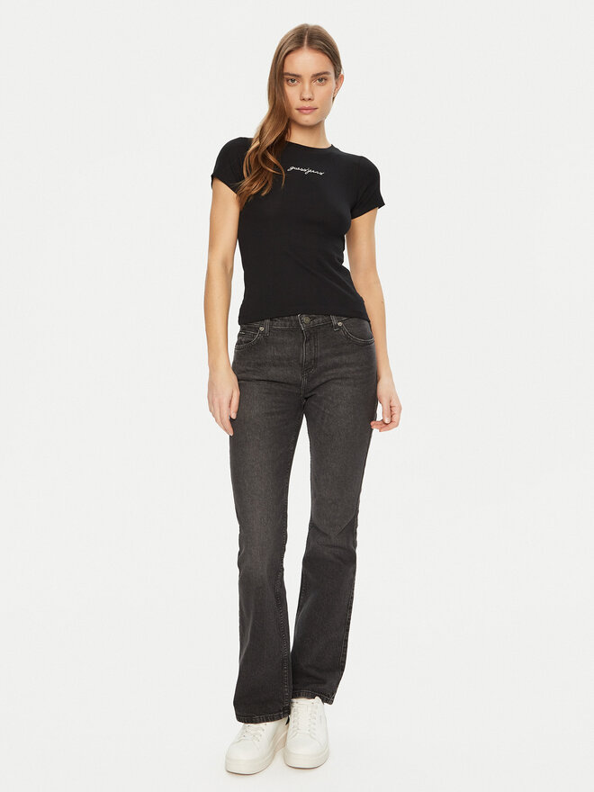 Guess Jeans Guess Jeans Marškinėliai W5RI57 KA0H1 Juoda Slim Fit