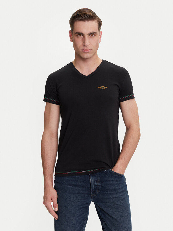 Aeronautica Militare Aeronautica Militare T-Shirt AM1UTI004 Μαύρο Regular Fit
