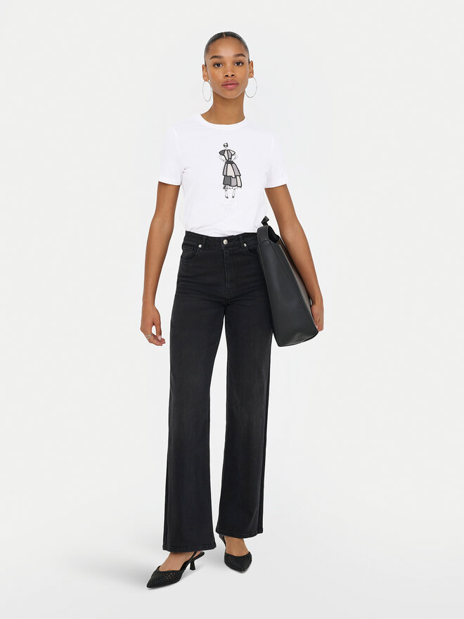 ONLY ONLY Camiseta Emma 15329752 Blanco Regular Fit