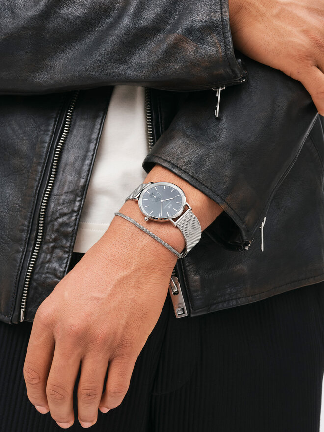 Daniel Wellington Pulkstenis Daniel Wellington Classic Multi-Eye Sterling Onyx DW00100711 Sudraba