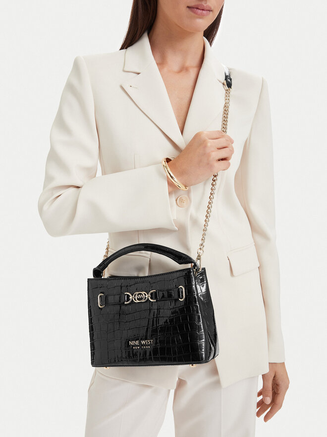 Nine West Handtasche Nine West EO-CITY GRACE-LDA9420 CROCO Schwarz