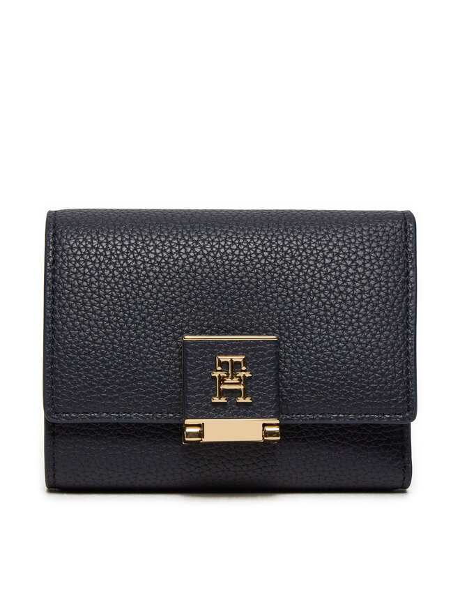 Tommy Hilfiger Mały Portfel Damski Tommy Hilfiger Her AW0AW17041 Granatowy