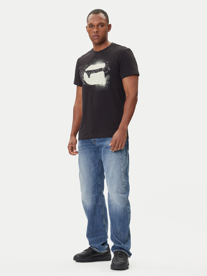 G-Star Raw G-Star Raw Camiseta Spray Logo D26833-D101 Negro Regular Fit