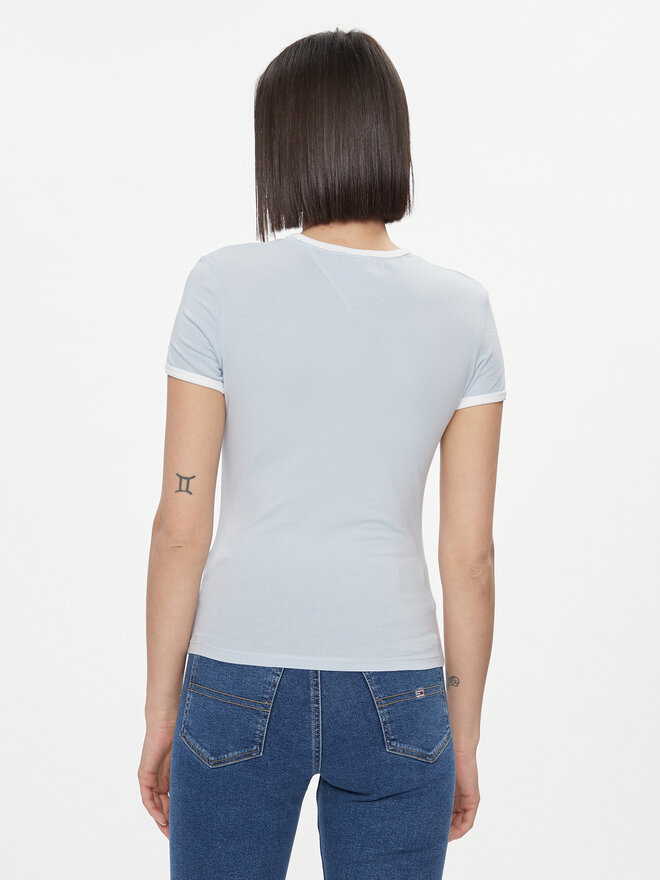 Tommy Jeans Tommy Jeans Camiseta Signature DW0DW17377 Celeste Slim Fit