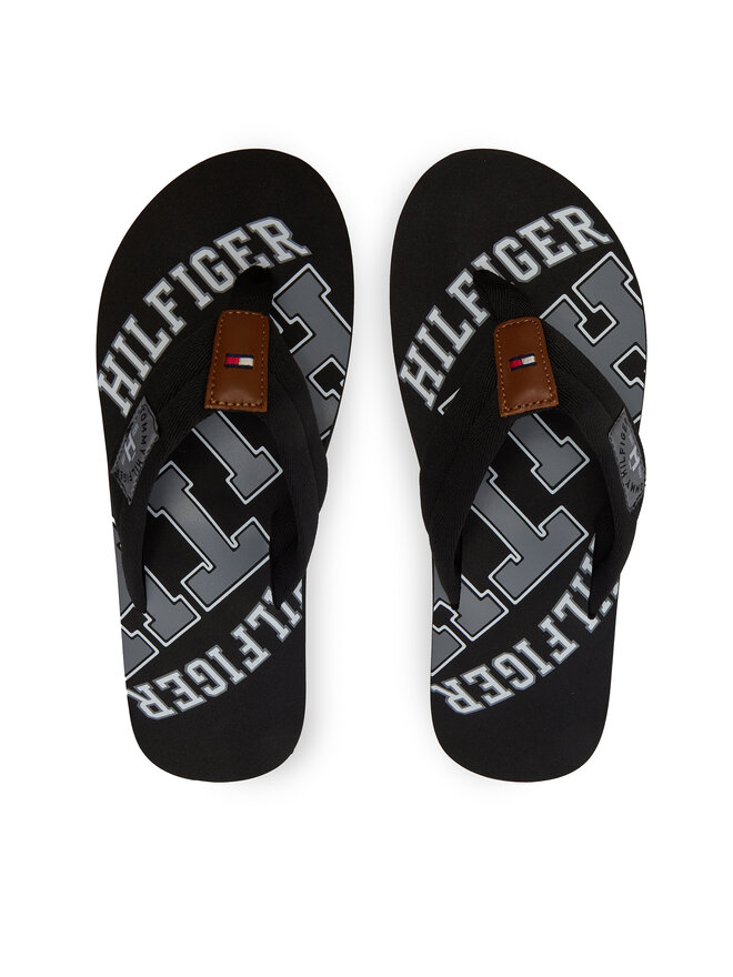 Tommy Hilfiger Zehentrenner Tommy Hilfiger Essential Th Beach Sandal FM0FM01369 Schwarz
