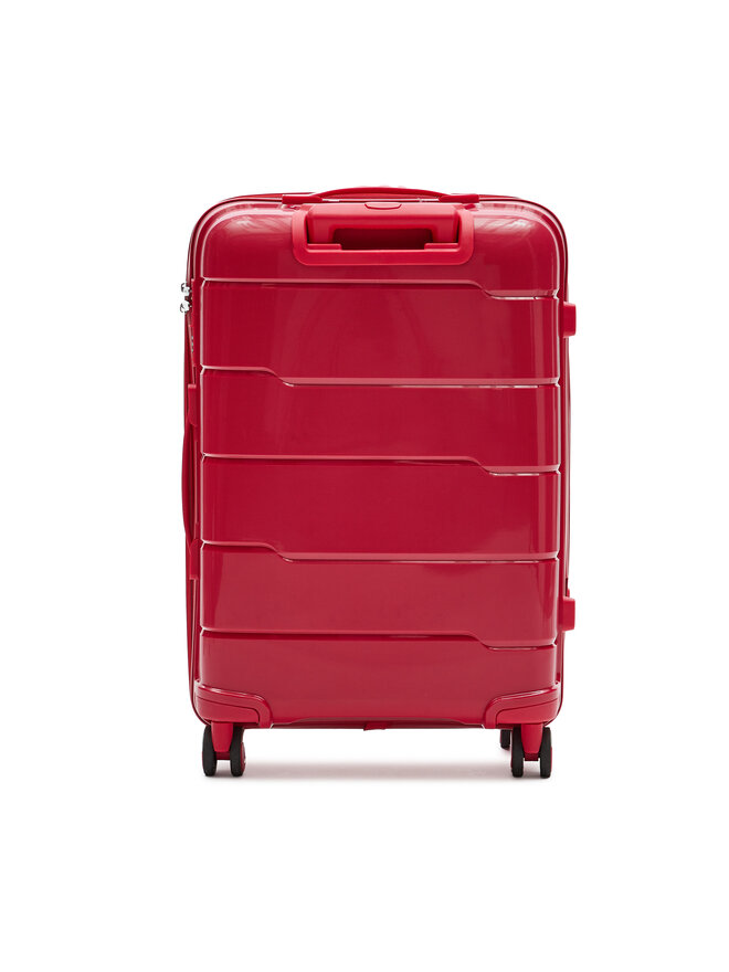 Pierre Cardin Közepes bőrönd Pierre Cardin LEE01 103-24 Piros