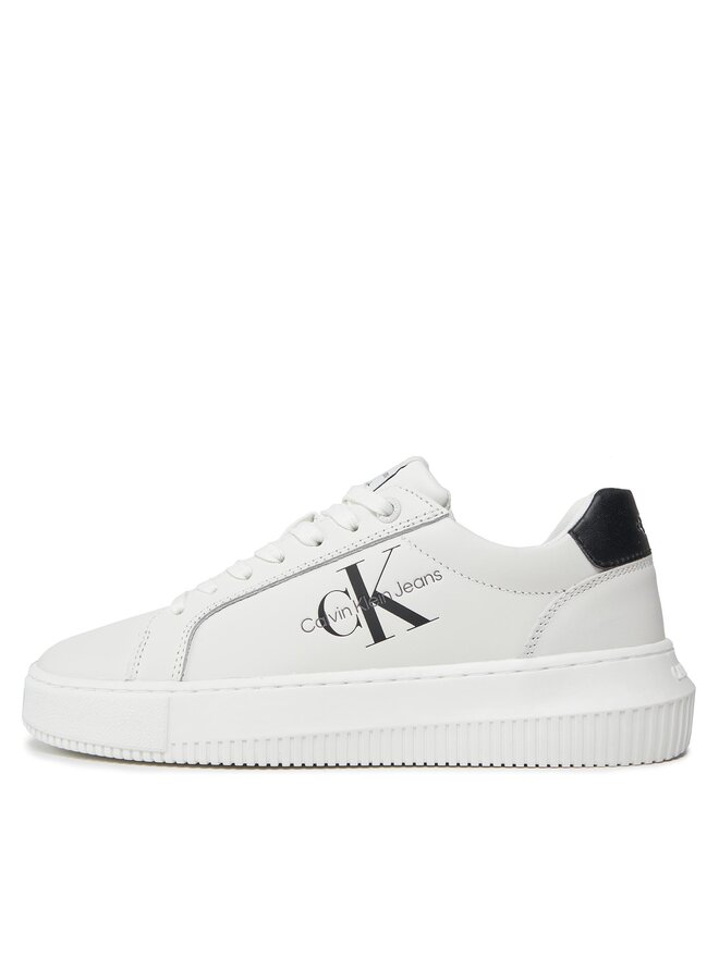 Calvin Klein Jeans Sneakersy Calvin Klein Jeans Chunky Cupsole Laceup Mon Lth Wn YW0YW00823 Biały