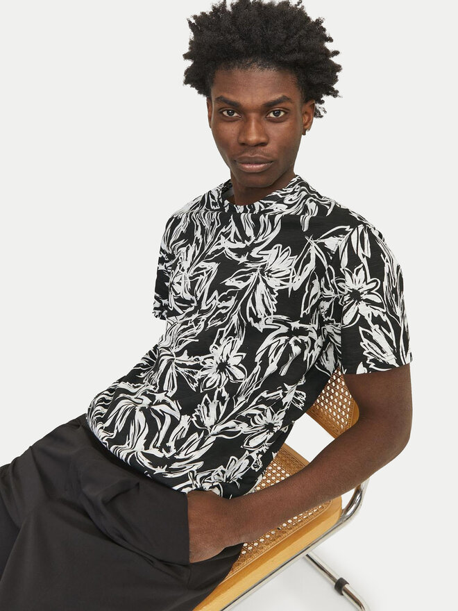 Jack&Jones Jack&Jones Marškinėliai Lafayette 12250434 Juoda Relaxed Fit