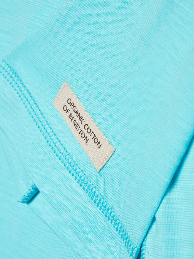 United Colors Of Benetton United Colors Of Benetton Marškinėliai 3MM5C103W Mėlyna Regular Fit