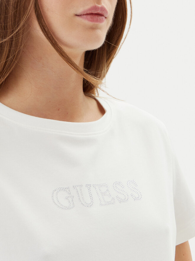 Guess Guess Marškinėliai BRIANA SS V3BI11 J1314 Balta Active Fit
