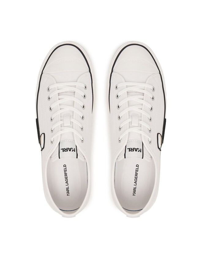 KARL LAGERFELD Sneakers aus Stoff KARL LAGERFELD Kampus Max KL95025 Weiß