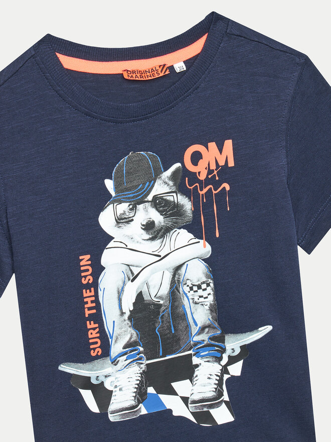 Original Marines Original Marines Marškinėliai DEP2215B Tamsiai mėlyna Regular Fit