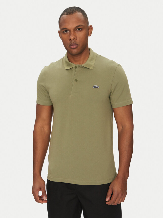 Lacoste Lacoste Polo marškinėliai DH5522 Chaki Regular Fit