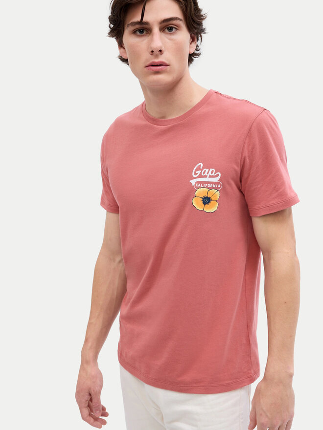 Gap Gap Póló 545255-01 Rózsaszín Regular Fit