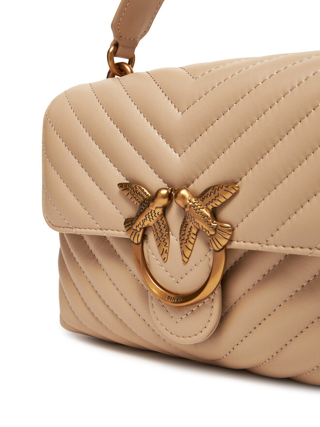 PINKO Kabelka PINKO Love Lady Puff Mini Cl AI PE 25 PLTT 100044 A0GK Béžová