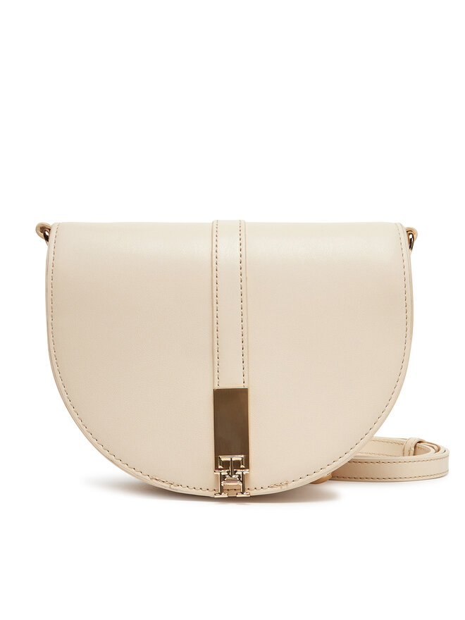 Tommy Hilfiger Kabelka Tommy Hilfiger Th Heritage Saddle Bag AW0AW17164 Écru