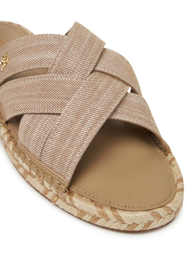 Tommy Hilfiger Espadrilės Tommy Hilfiger Chambray Espadrille Mule FW0FW08501 Smėlio