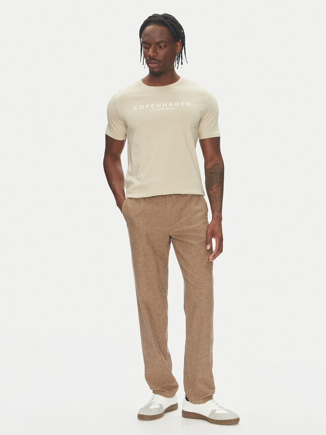 Lindbergh Lindbergh Футболка 30-400200 Бежевий Relaxed Fit