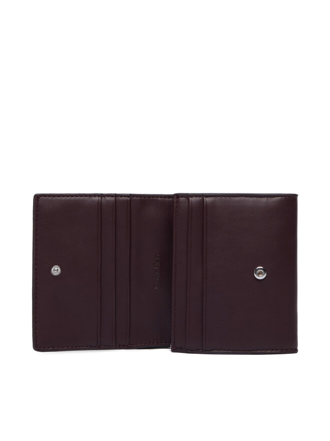Calvin Klein Geldbörse Calvin Klein Bold Ck Medium Bifold LV04F1156G Dunkelrot