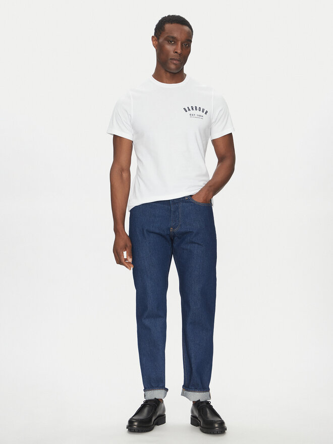 Barbour Barbour Marškinėliai Preppy MTS0502WH11 Balta Tailored Fit