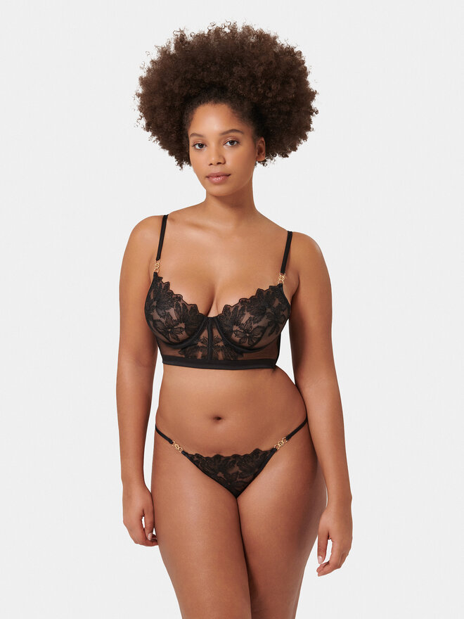 Bluebella Bluebella Стрінги Olympia 42266 Чорний