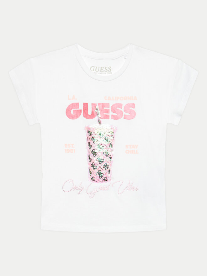Guess Guess Camiseta K4GI24 K6YW4 Blanco Regular Fit