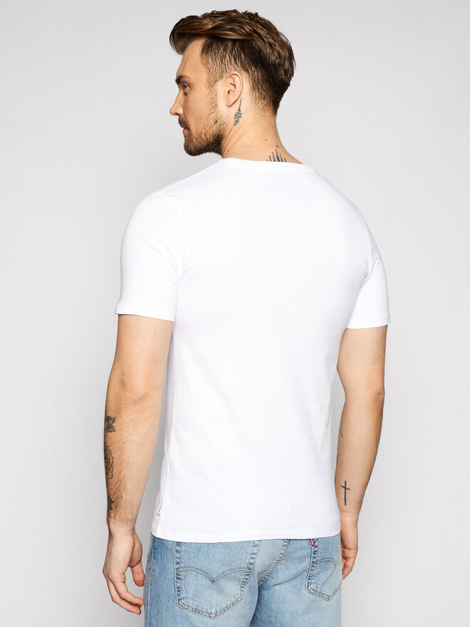 Jack&Jones Jack&Jones Marškinėliai Organic Basic 12156101 Balta Slim Fit