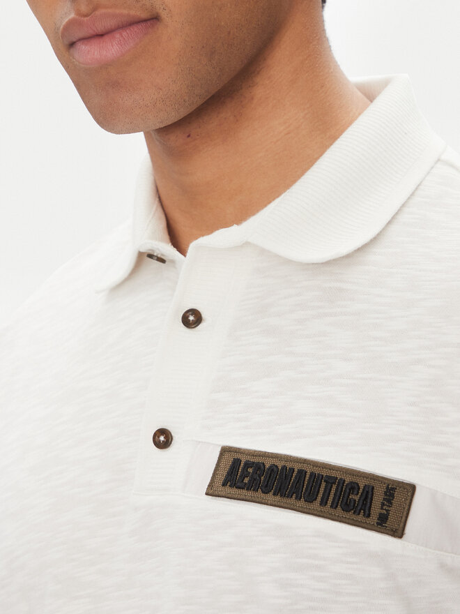 Aeronautica Militare Aeronautica Militare Polo marškinėliai 251PO1865J680 Balta Regular Fit