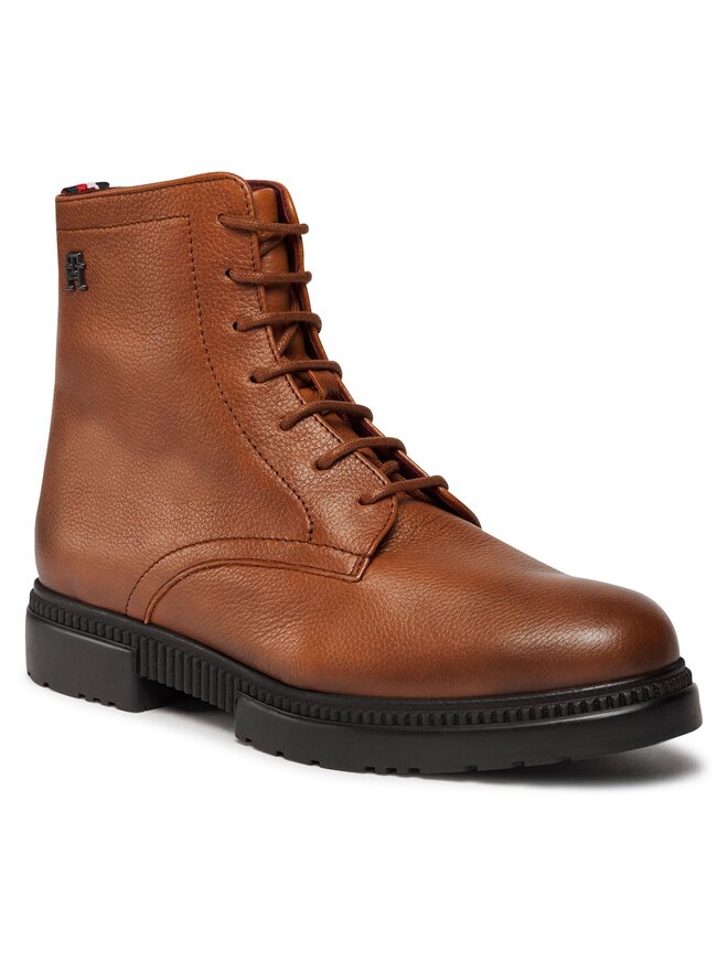 Tommy Hilfiger Čižmy Tommy Hilfiger Comfort Cleated Termo Lth FM0FM04651 Hnedá