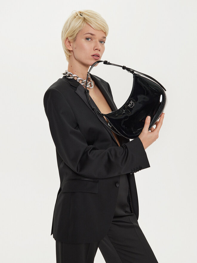 1. 『MONOCHROME』& PORTFOLIO Сумка PINKO Half Moon Mini Fl AI 24-25 PLTT 102790 A20G Z99B