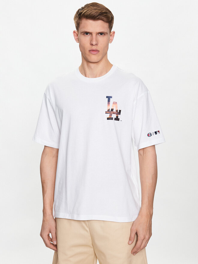 Champion Champion Marškinėliai 218923 Balta Relaxed Fit