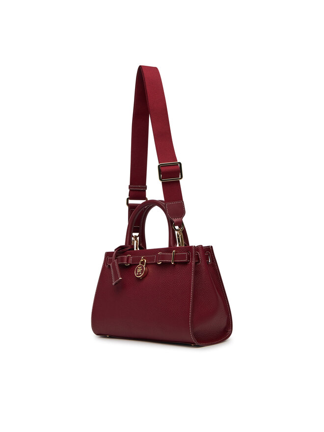 Tommy Hilfiger Bolso Tommy Hilfiger American Icon Mini Tote Leather AW0AW17188 Guinda/burdeos