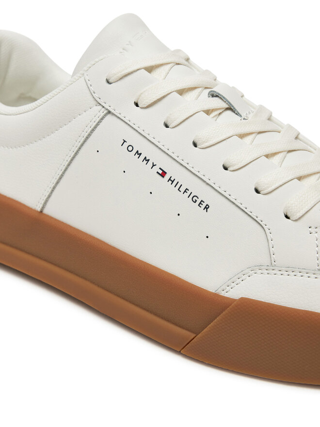 Tommy Hilfiger Sneakers Tommy Hilfiger Th Court Mix Lth FM0FM05489 Bianco