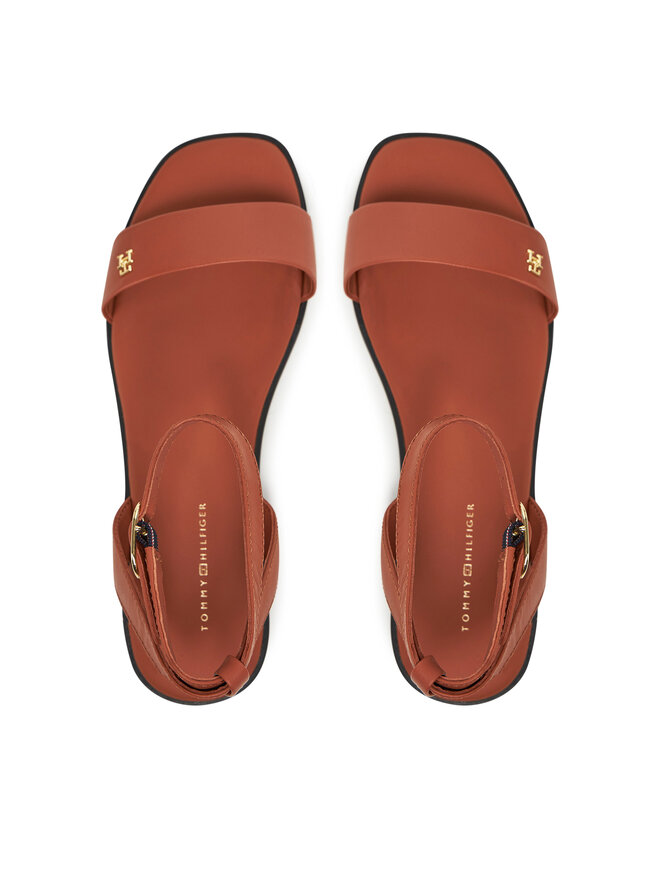 Tommy Hilfiger Sandalias Tommy Hilfiger Ankle Strap Leather Sandal FW0FW08422 Marrón