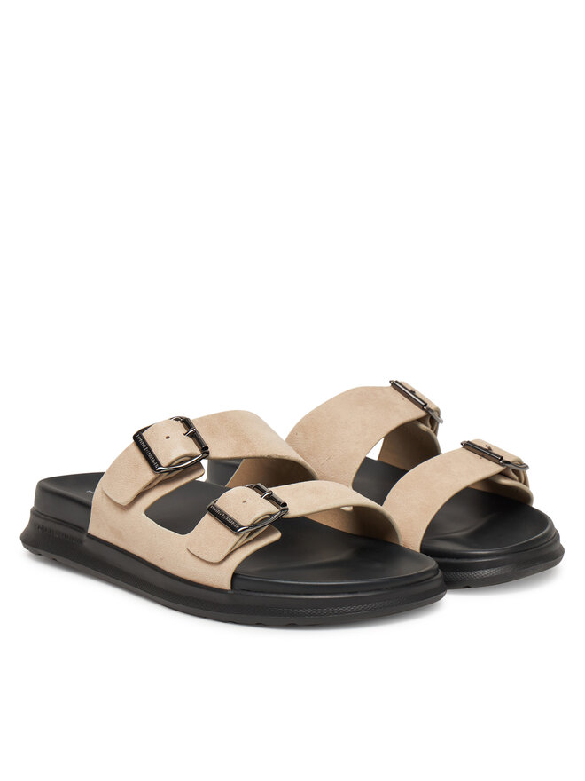 Tommy Hilfiger Šľapky Tommy Hilfiger D Density Hilfiger Sde Sand FM0FM05413 Béžová