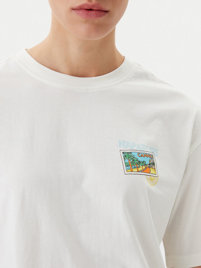 Napapijri Napapijri Camiseta S-Nice NP0A4IG4 Écru Regular Fit