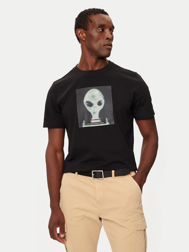 BOSS BOSS Camiseta 50528190 Negro Regular Fit