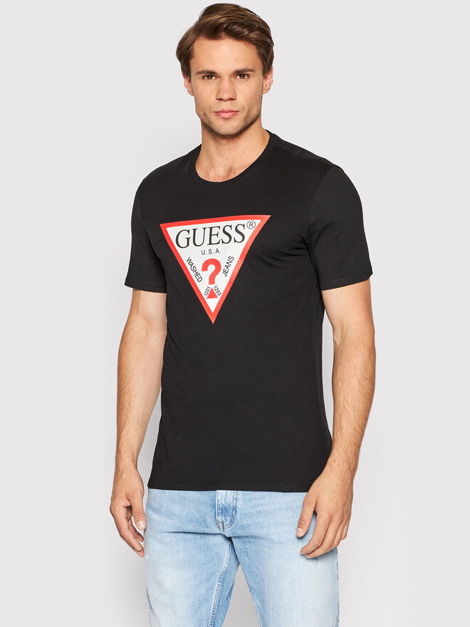 Guess Guess T-Shirt M2YI71 I3Z11 Μαύρο Slim Fit