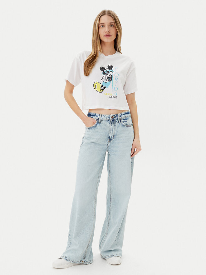 ONLY ONLY Marškinėliai Mickey Minnie 15348126 Balta Regular Fit